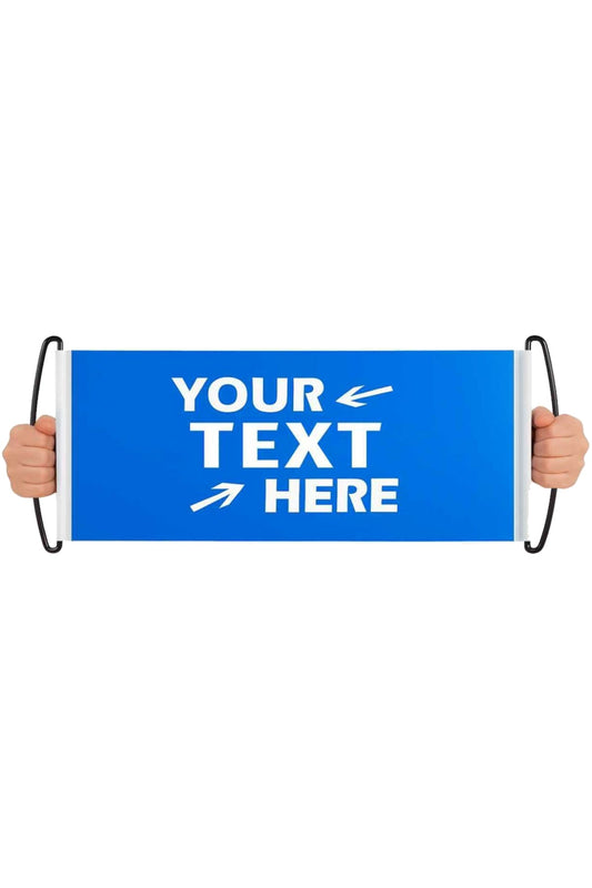 Custom Handheld Scroll Banners on 13oz Matte Vinyl, Set of 10