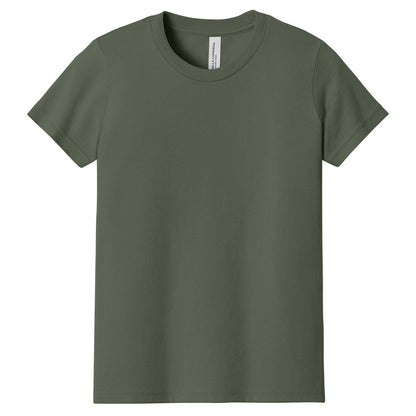 Custom printed BELLA+CANVAS 3001Y youth jersey t-shirt for kids in multiple colors