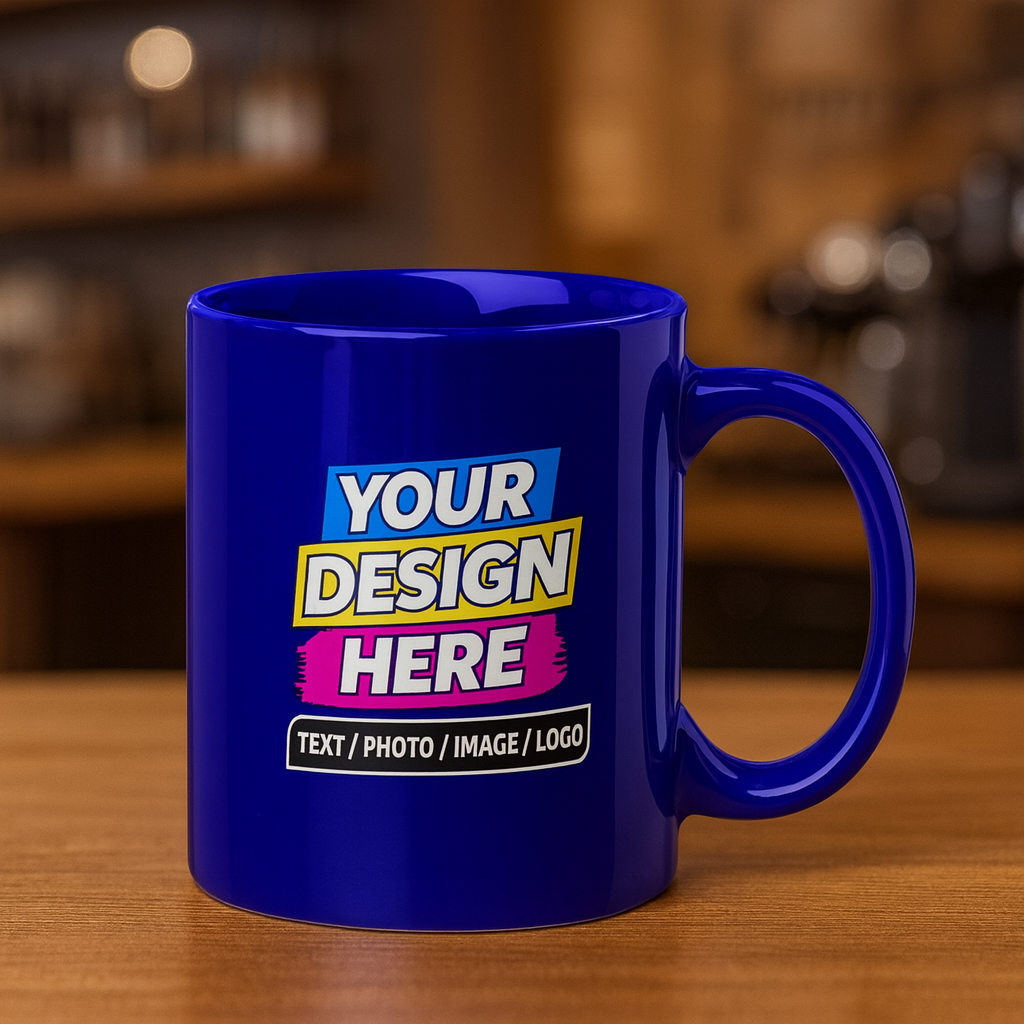 Custom Printed 11oz Multicolor Ceramic Mug – Personalized Coffee Cup