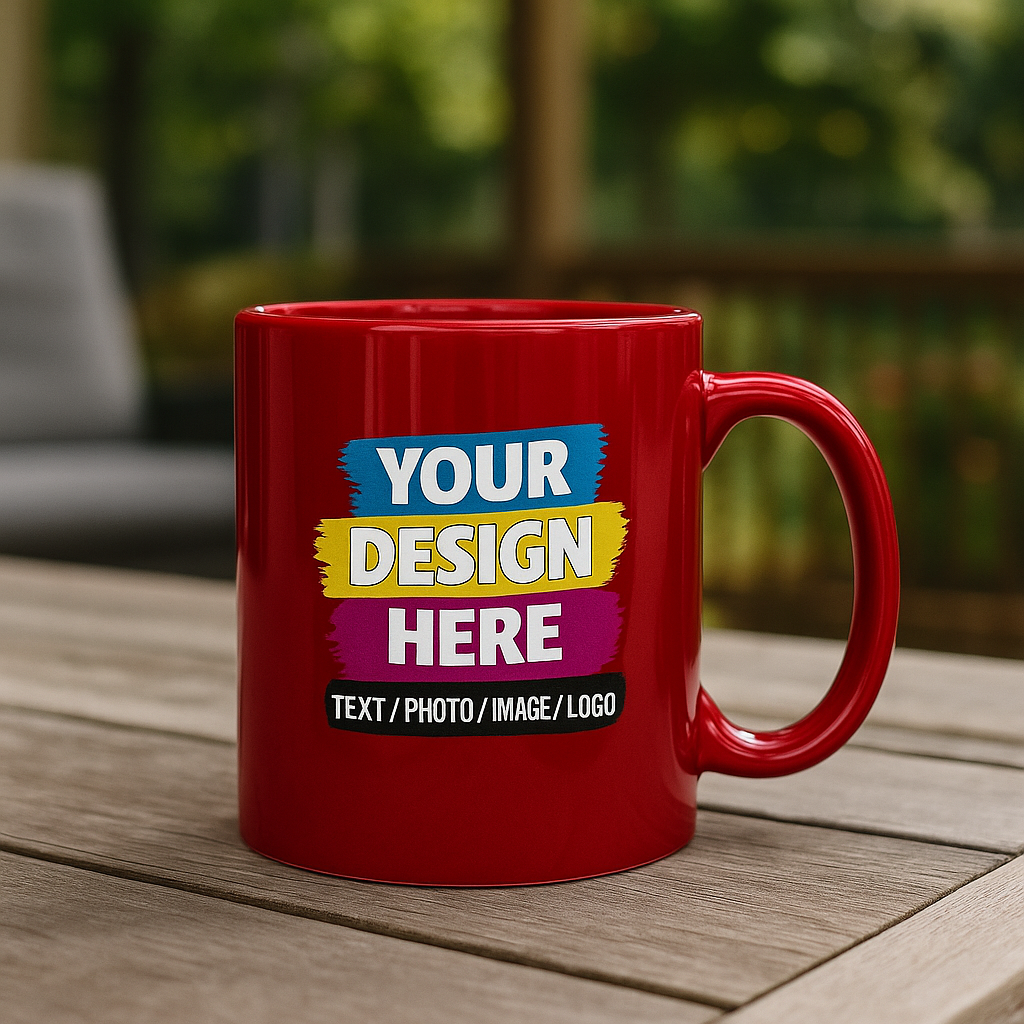 Custom Printed 11oz Multicolor Ceramic Mug – Personalized Coffee Cup