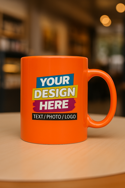 Custom Printed 11oz Multicolor Ceramic Mug – Personalized Coffee Cup