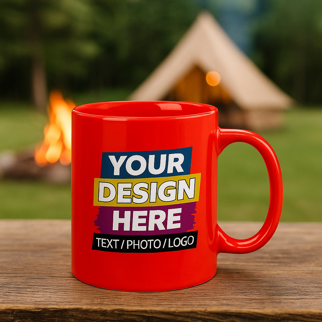 Custom Printed 11oz Multicolor Ceramic Mug – Personalized Coffee Cup