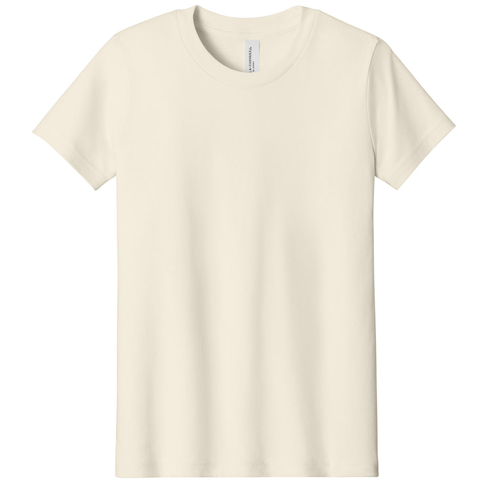 Custom printed BELLA+CANVAS 3001Y youth jersey t-shirt for kids in multiple colors