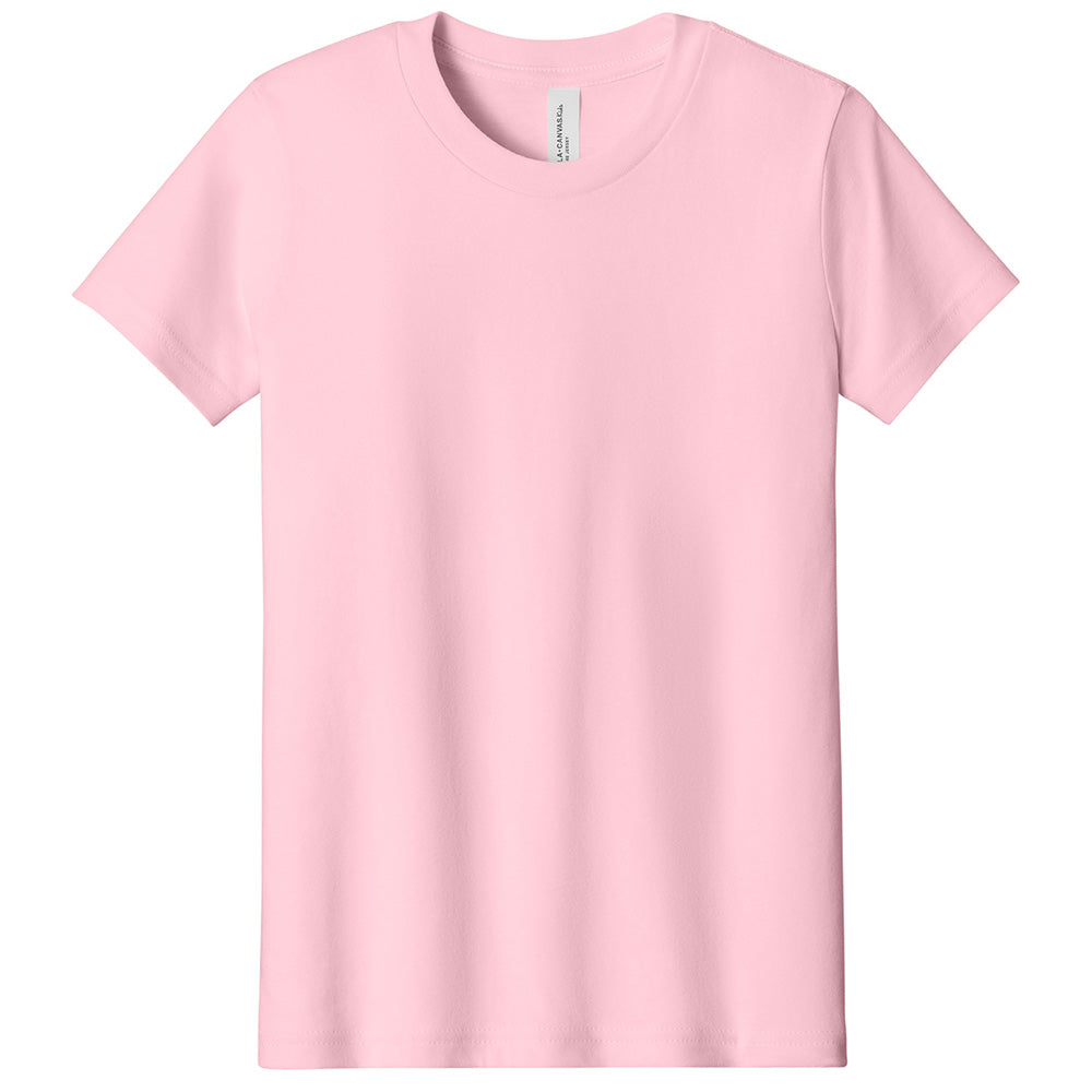 Custom printed BELLA+CANVAS 3001Y youth jersey t-shirt for kids in multiple colors