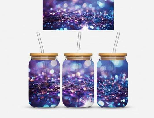 Purple Shimmer Sparkle – Glitter Effect 16oz UV Sticker