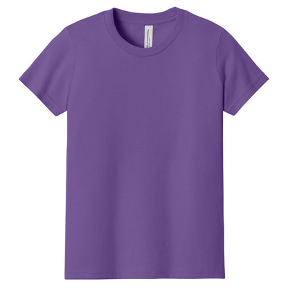 Custom printed BELLA+CANVAS 3001Y youth jersey t-shirt for kids in multiple colors