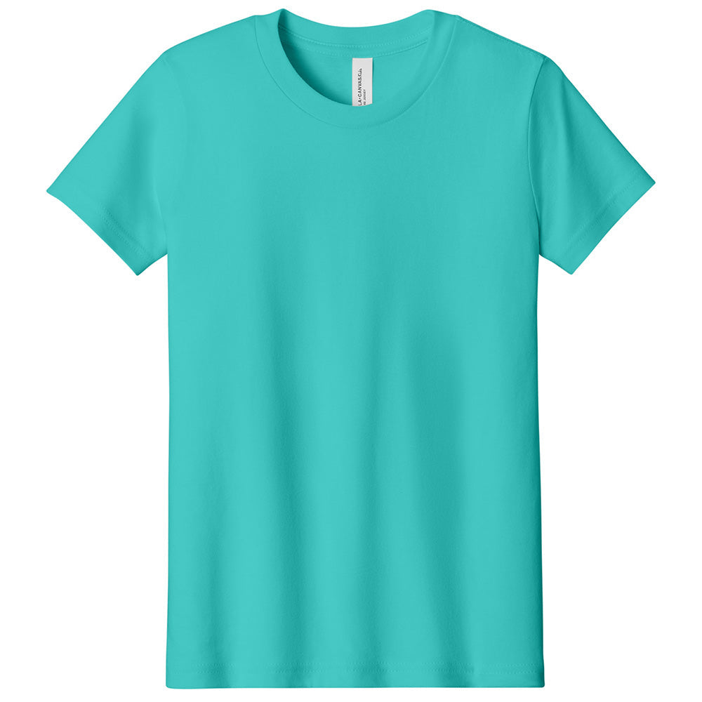 Custom printed BELLA+CANVAS 3001Y youth jersey t-shirt for kids in multiple colors