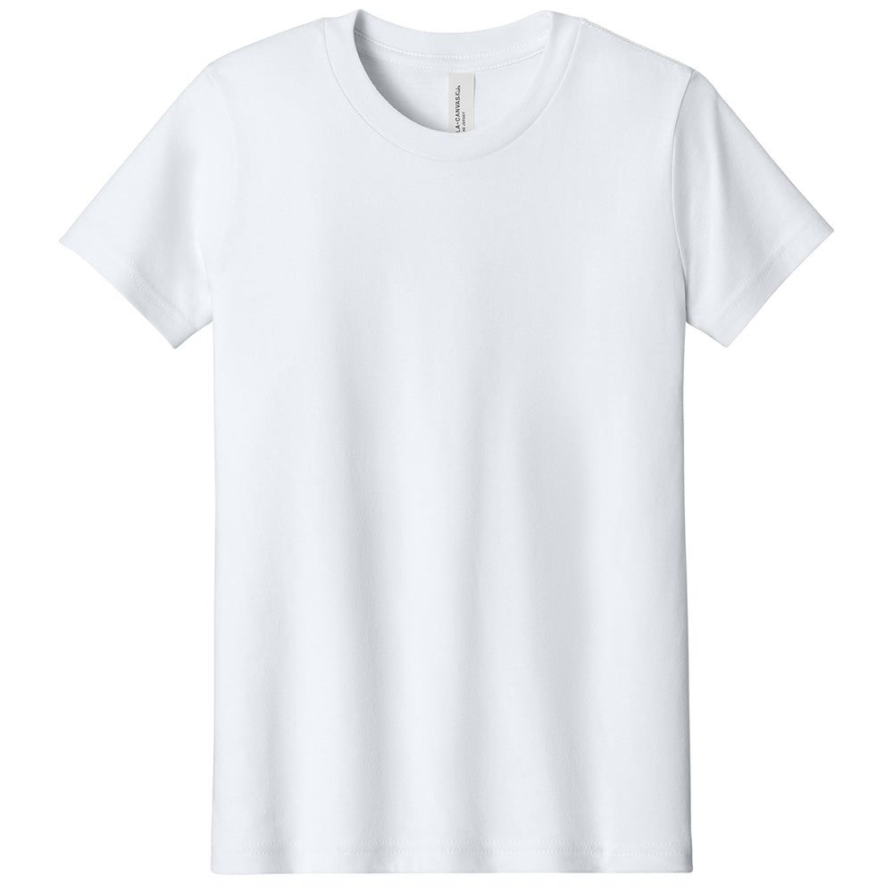 Custom printed BELLA+CANVAS 3001Y youth jersey t-shirt for kids in multiple colors