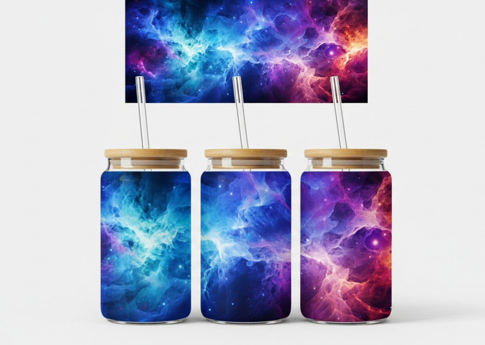 Cosmic Nebula Galaxy – Space Art 16oz UV Sticker