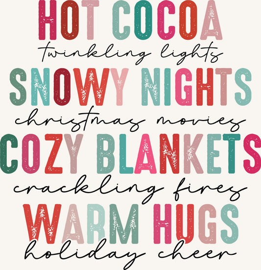 Christmas Hot Cocoa & Cozy Nights – Festive Holiday Typography Design