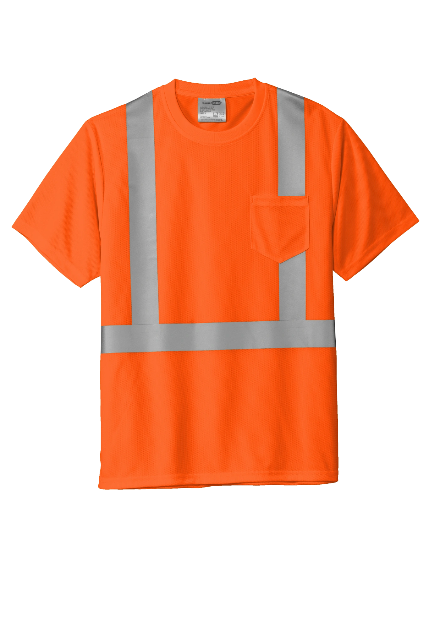 Custom CornerStone CS200 ANSI Class 2 Safety T-Shirt | Hi-Vis Workwear | No Minimum