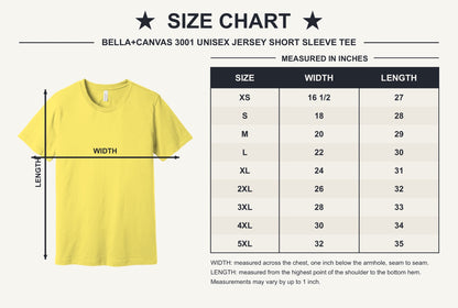 Cruisin' Together Alaska 2026 printed unisex tee with cruise ship, mountains and eagle graphic - size chart