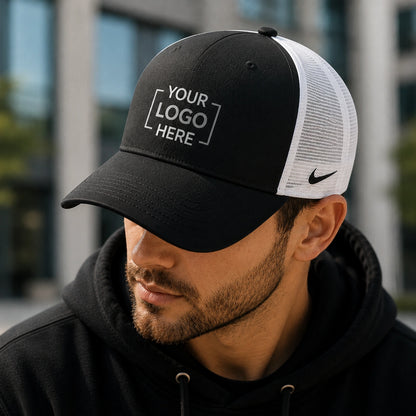Custom Printed Nike Snapback Mesh Trucker Cap | Add Your Logo