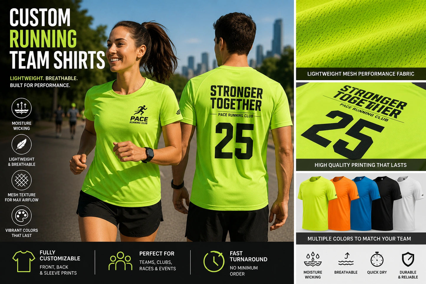 Custom Running Team Shirts – Personalized Performance Tees