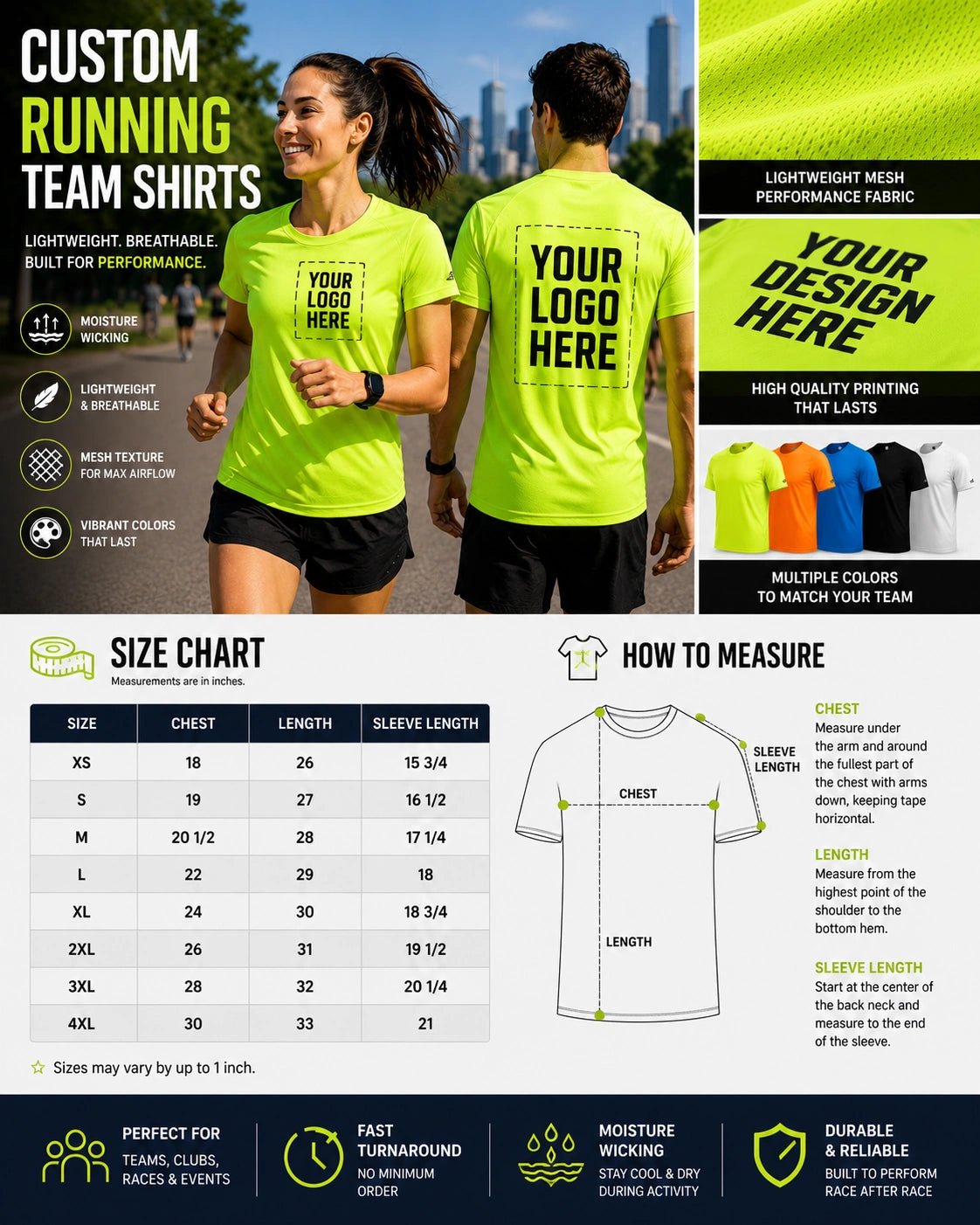 Custom Running Team Shirts – Personalized Performance Tees