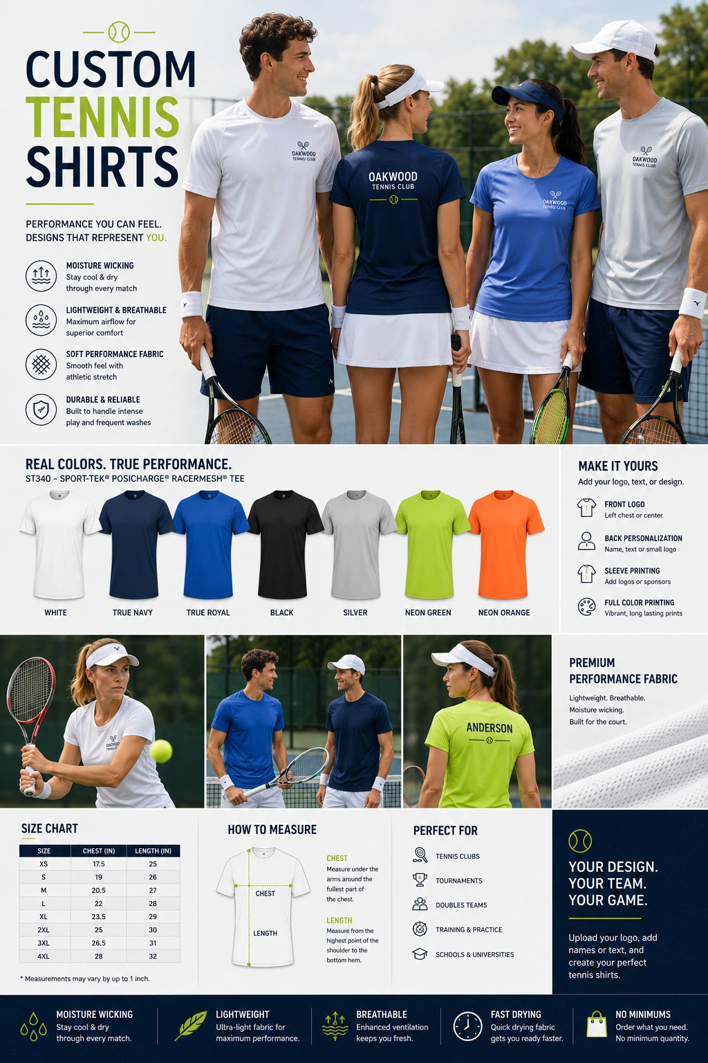 Custom Tennis Shirts – Personalized Performance Tennis Tees
