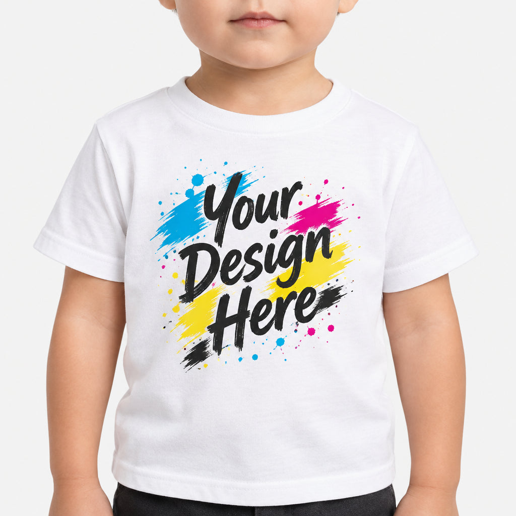 Custom toddler t-shirt for personalized designs, no minimum order.