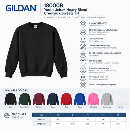 Custom Youth Sweatshirt with personalized design options