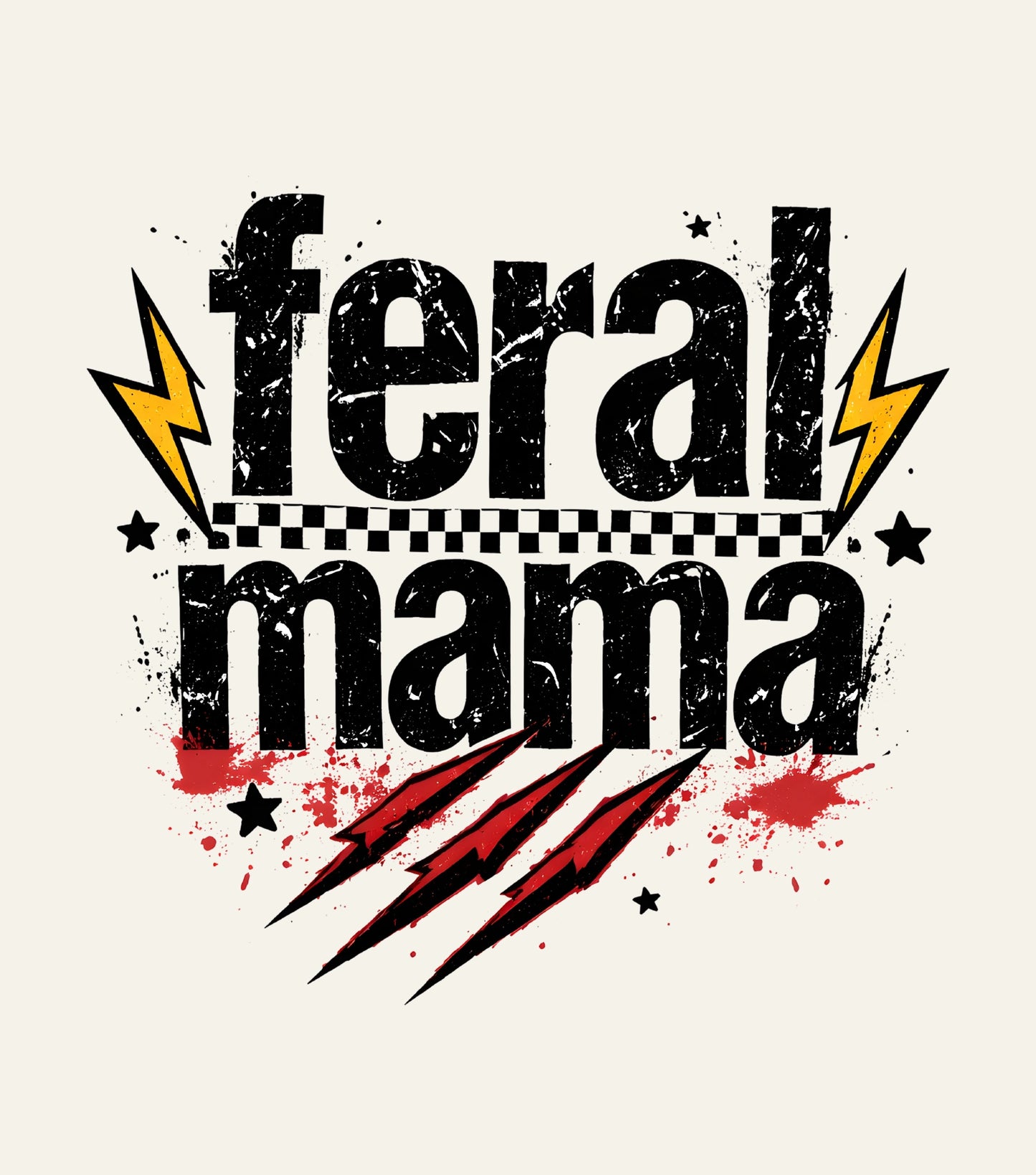 Feral Mama DTF Transfer – Funny Mother’s Day Mom Design Ready to Press