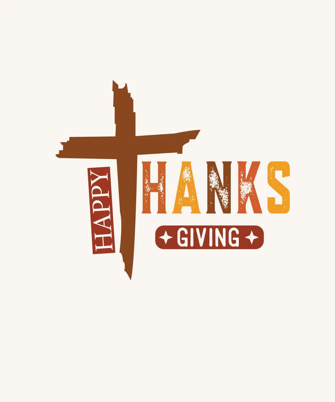Faith-Inspired “Happy Thanksgiving” Cross Design