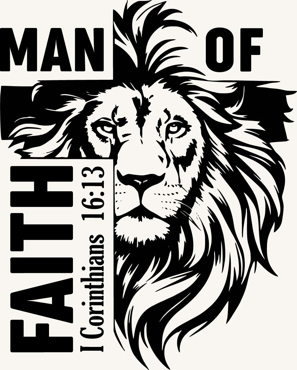 Man of Faith – Lion Christian Artwork