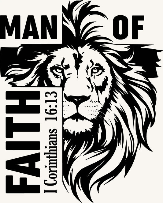 Man of Faith – Lion Christian Artwork