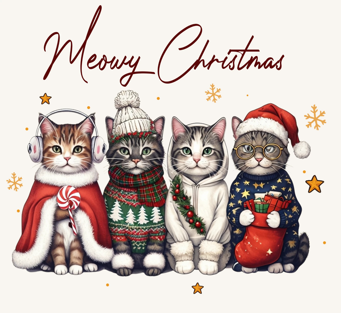 Meowy Christmas Cats – Festive Holiday Artwork