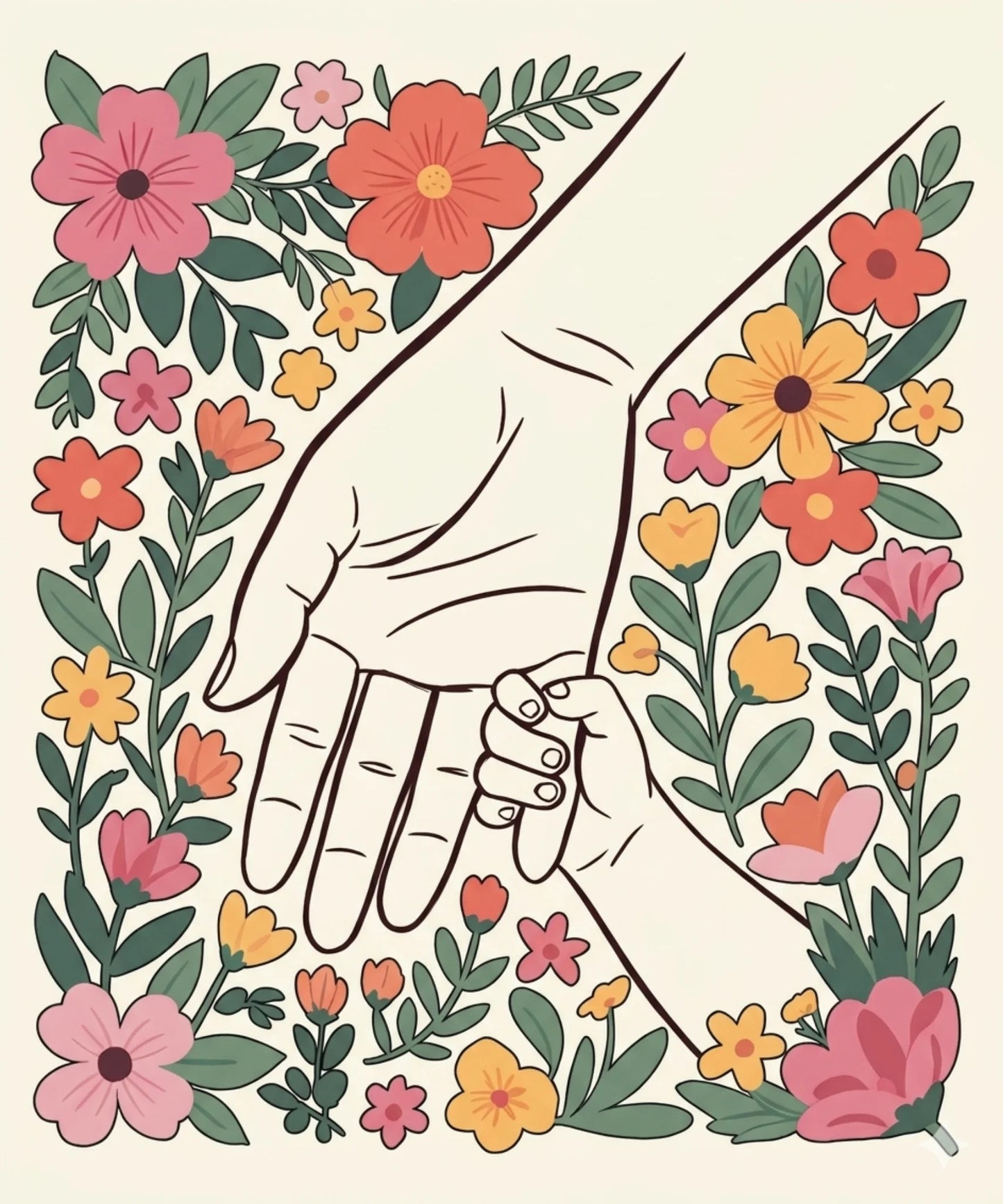 Mother and Child Floral DTF Transfer – Mother’s Day Shirt Design Ready to Press