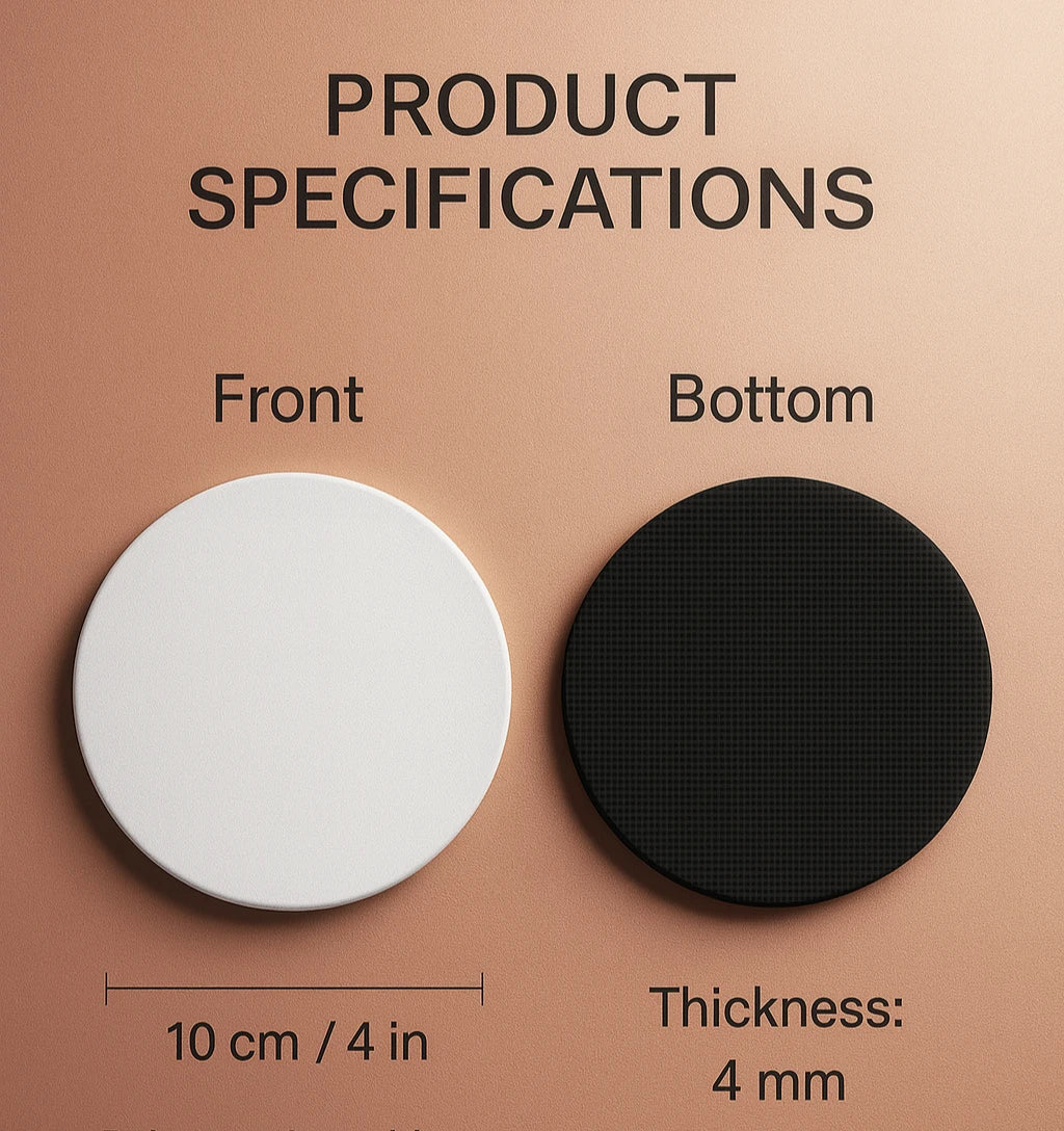 Custom Printed 4 Inch Round Rubber Coasters