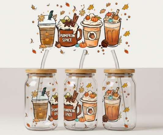 Pumpkin Spice Latte Season – Cozy Fall Drinks 16oz UV Sticker