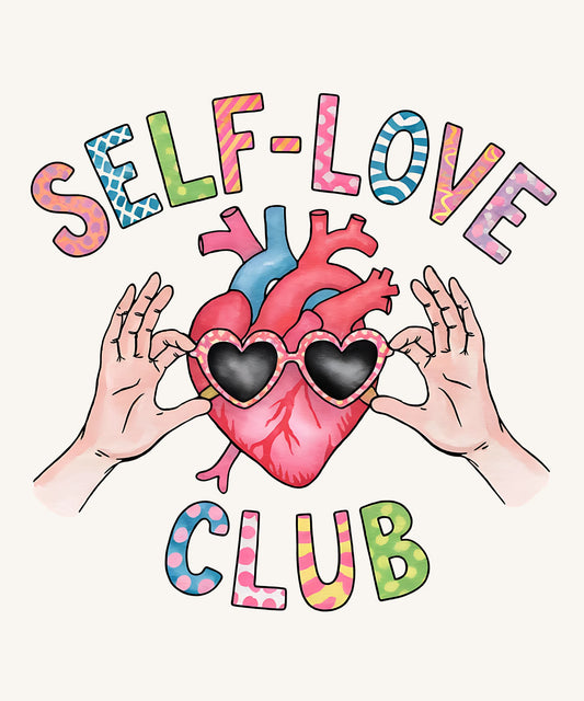 Self-Love Club – Heart & Sunglasses Artwork