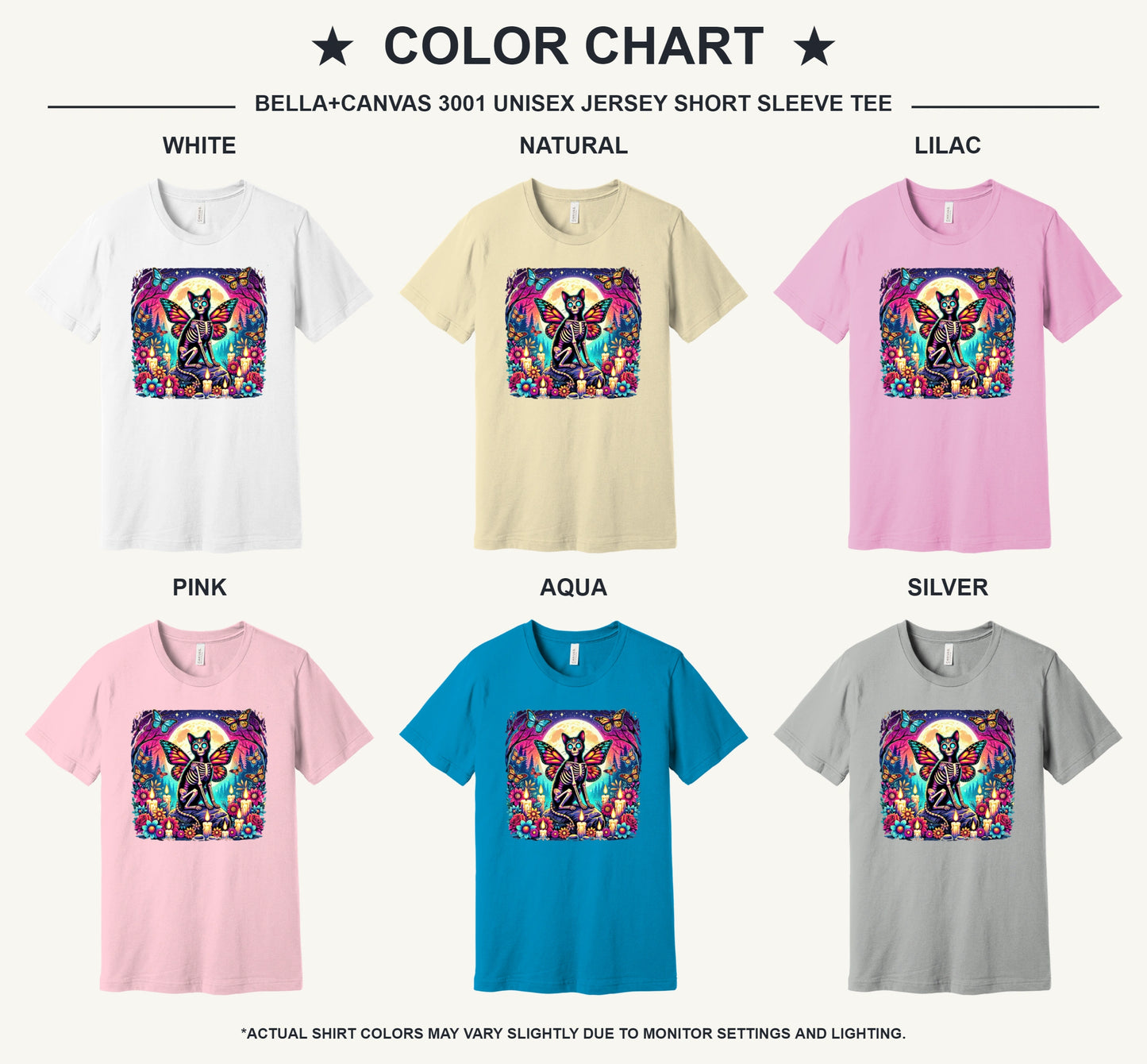 Day of the Dead Skeleton Cat Butterfly Wings Halloween Graphic Tee