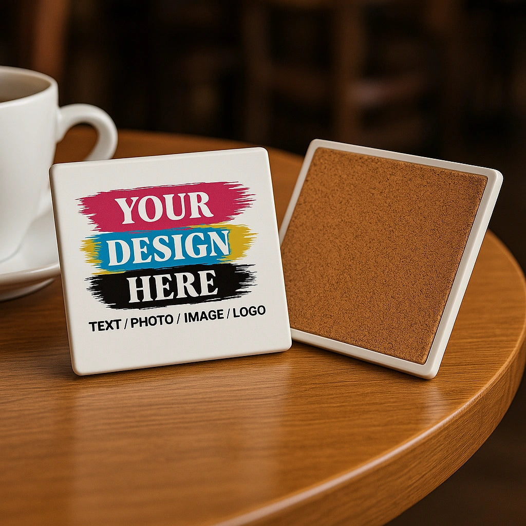Custom Printed 4 Inch Square Ceramic Coasters