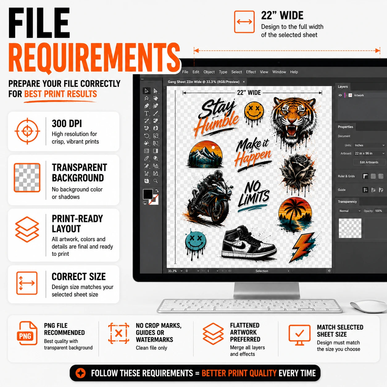 DTF Gang Sheet Upload – Hot Peel Custom Transfers