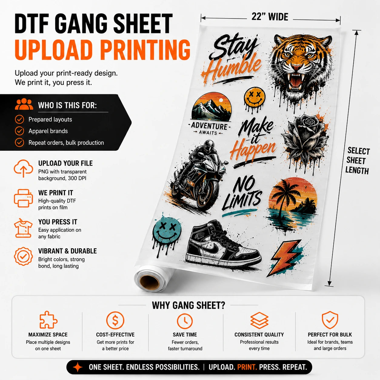 DTF Gang Sheet Upload – Hot Peel Custom Transfers