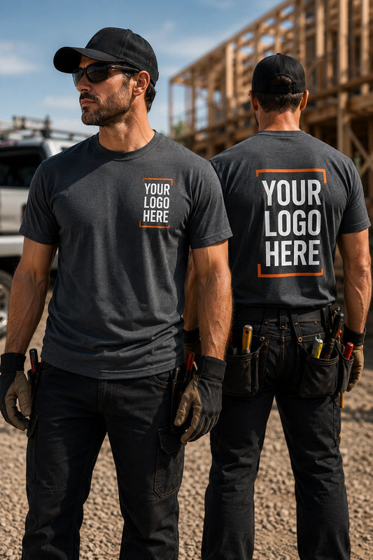 Custom Workwear Performance T-Shirt with Logo Printing